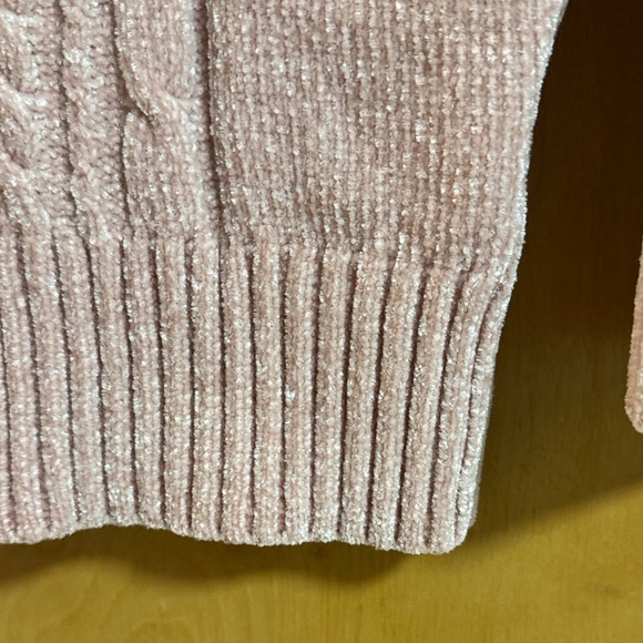 Style & Co. Dusty Rose Cable-Knit Crewneck Sweater - Picture 5 of 6